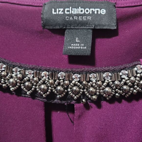 Liz Claiborne career beaded blouse - Picture 3 of 5